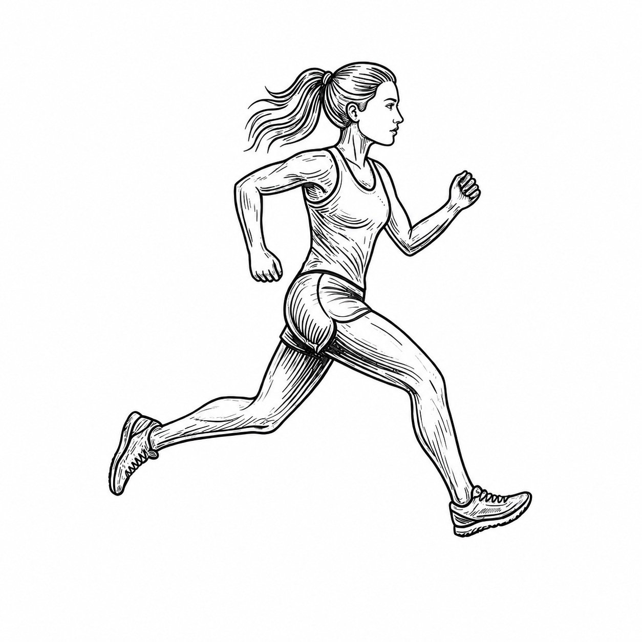 A runner in mid-stride on a trail